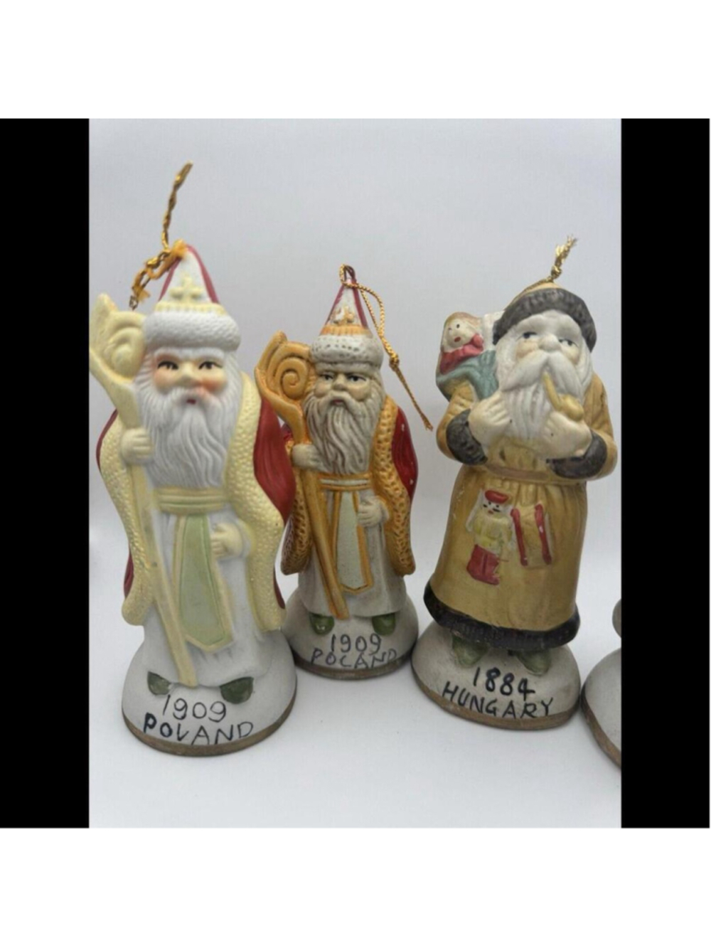 4 Vintage Heilig-Meyers Old World Santas From Around The World Christmas - Picture 2 of 4